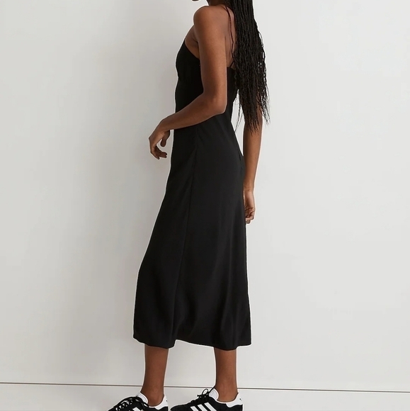 Madewell The Layton Midi Slip Dress in True Black size 14 NWT NK419 - Picture 2 of 11